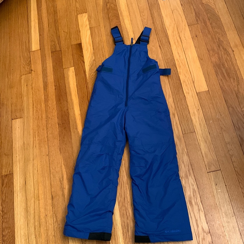 Columbia Blue Insulated Bib Overall Snow Pants Kids Size Small